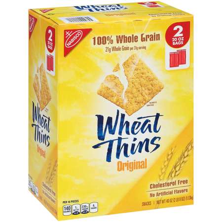 Wheat Thins Nabisco Wheat Thins Crackers Supercarton 2.5lbs, PK4 00962